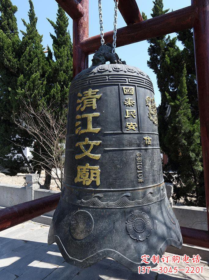 淄博寺庙铜钟雕塑 (5)