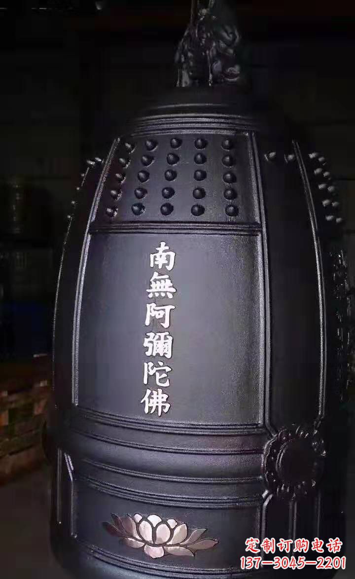 淄博寺庙铜钟雕塑户外景观雕塑
