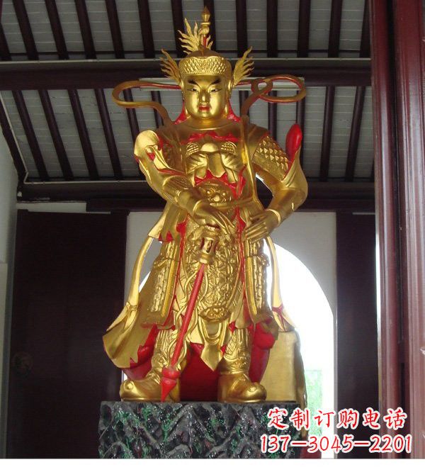 淄博寺庙韦陀菩萨铜雕