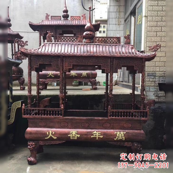 淄博寺庙香火香炉雕塑