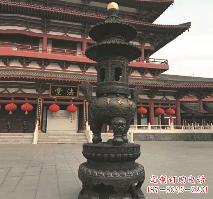 淄博寺庙香炉铜雕222