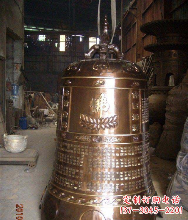 淄博寺庙铸铜钟铜雕