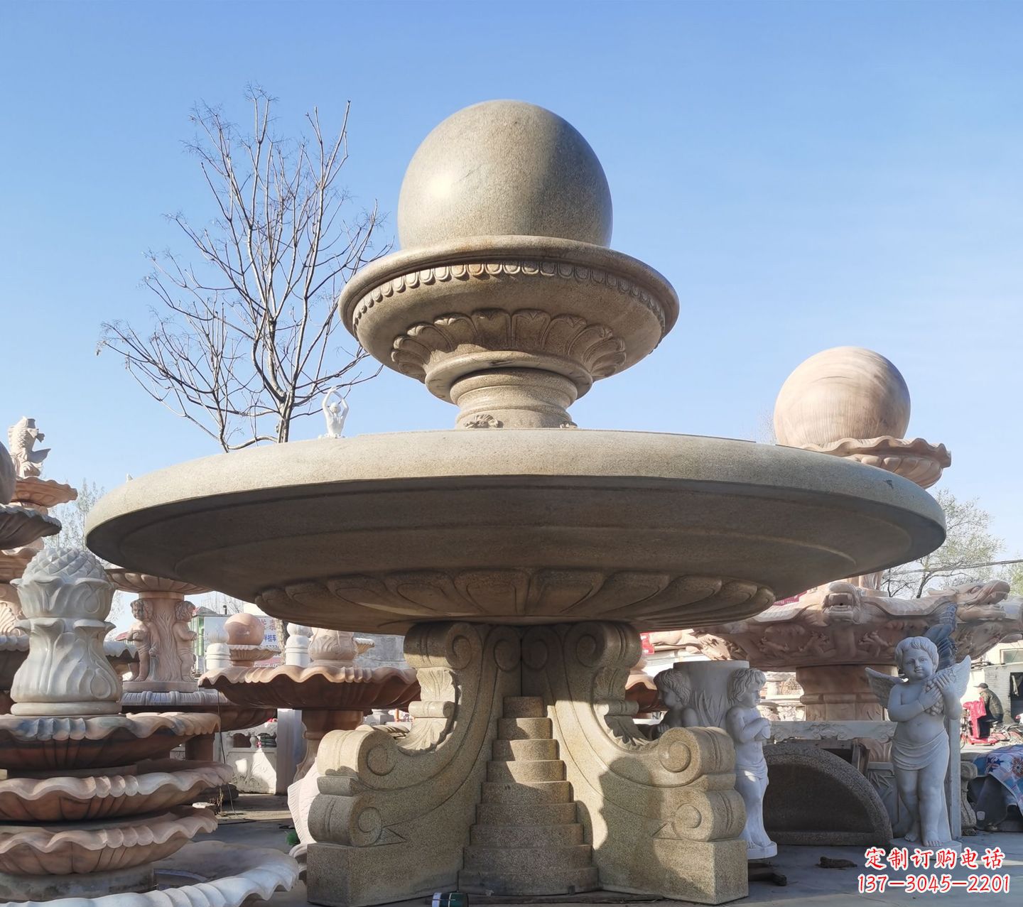 淄博松香玉大理石风水球