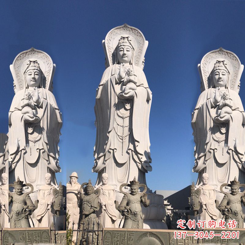 淄博送子观音大型石雕塑