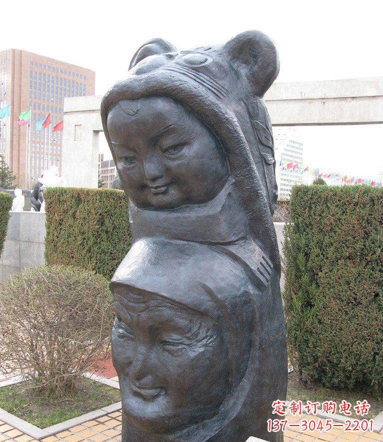 淄博孙奶亲情人物头像铜雕