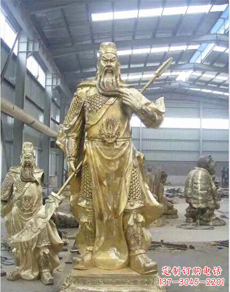 淄博提刀关公武财神雕塑