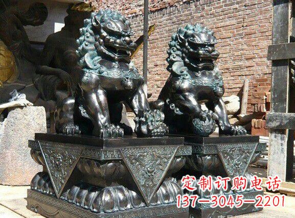 淄博天安门狮子铜雕塑