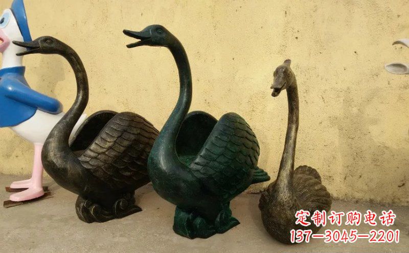 淄博天鹅动物铜雕 (3)