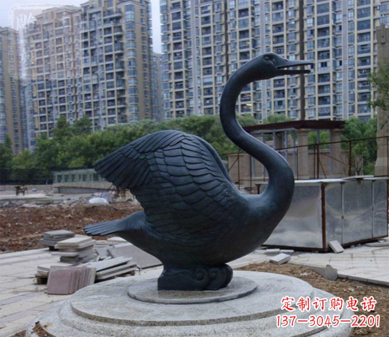 淄博天鹅动物铜雕