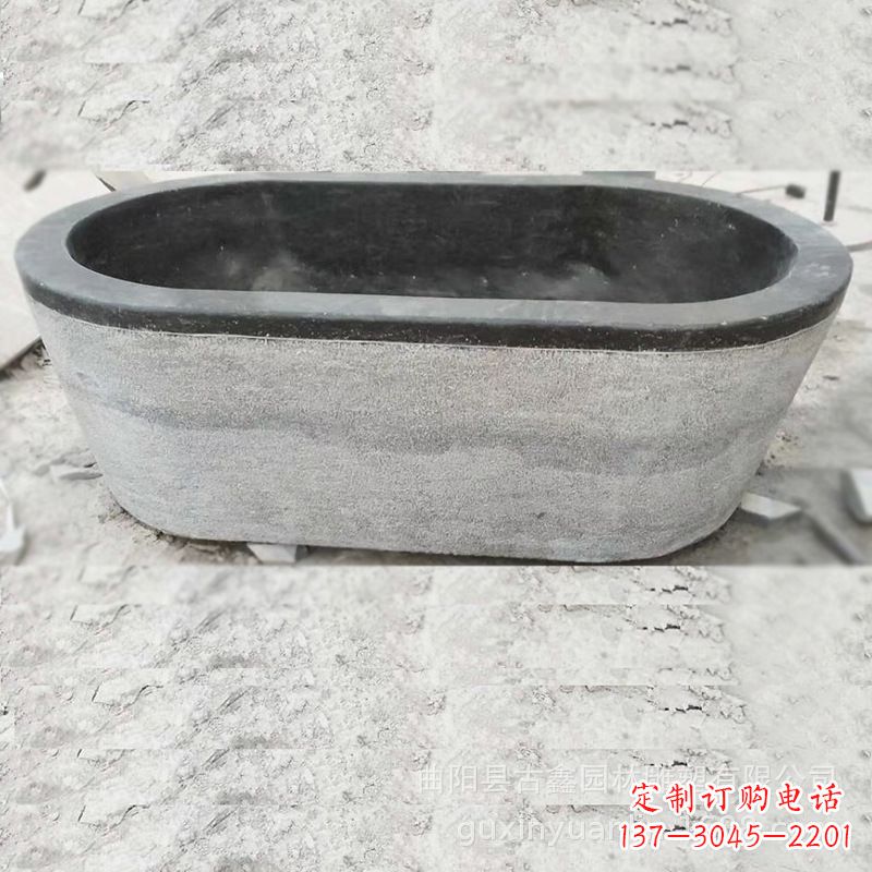 淄博庭院养鱼石雕水槽