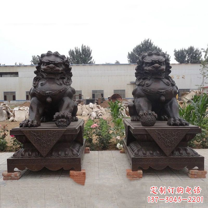 淄博铜雕北京狮子