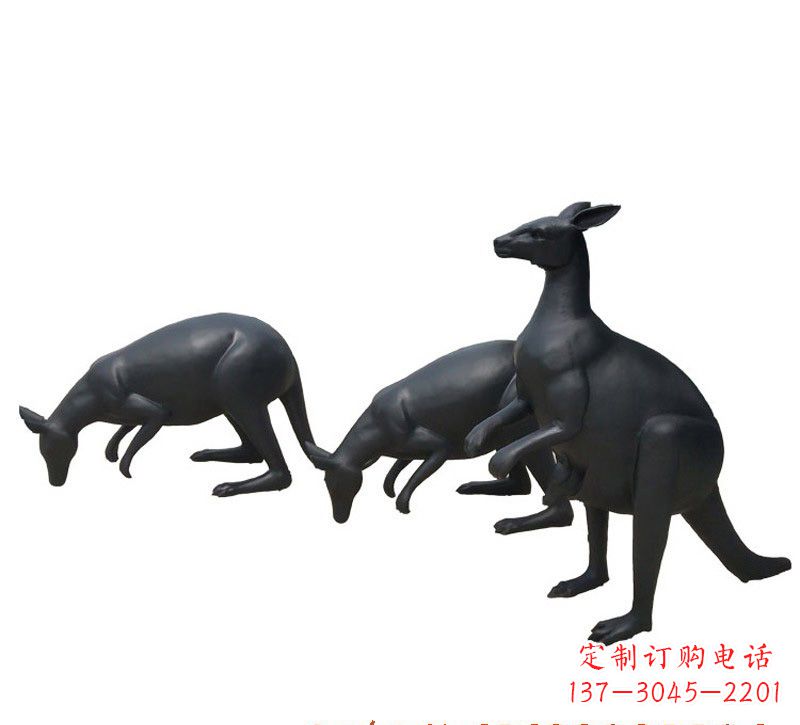 淄博铜雕袋鼠雕塑