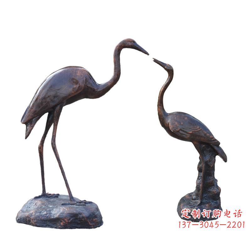淄博铜雕动物仙鹤