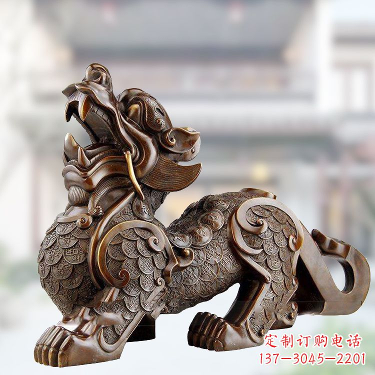 淄博铜雕仿古辟邪貔貅