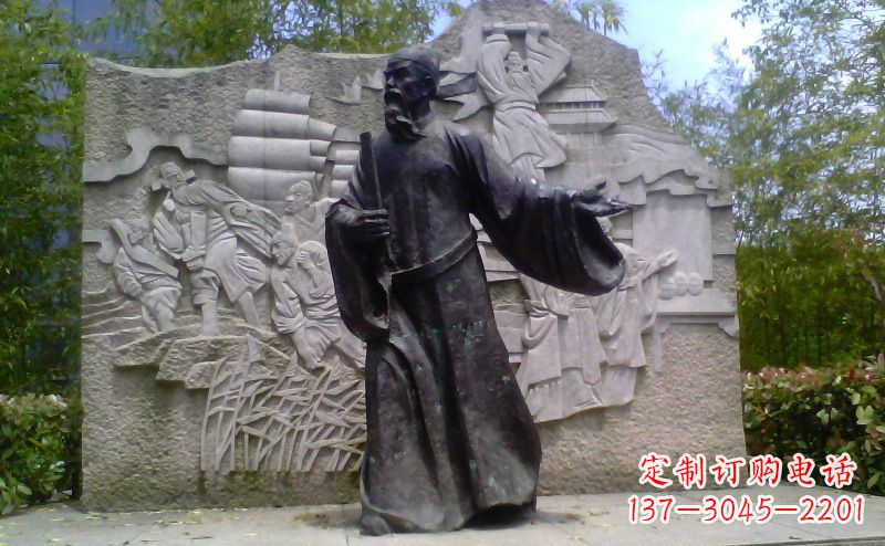 淄博铜雕古代名人雕塑