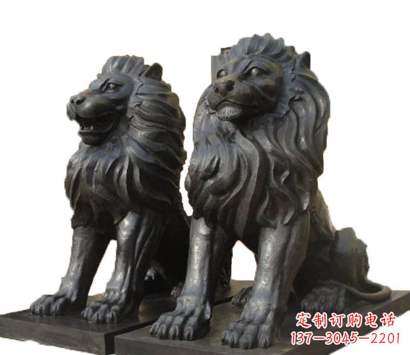 淄博铜雕古代神兽狮子雕塑