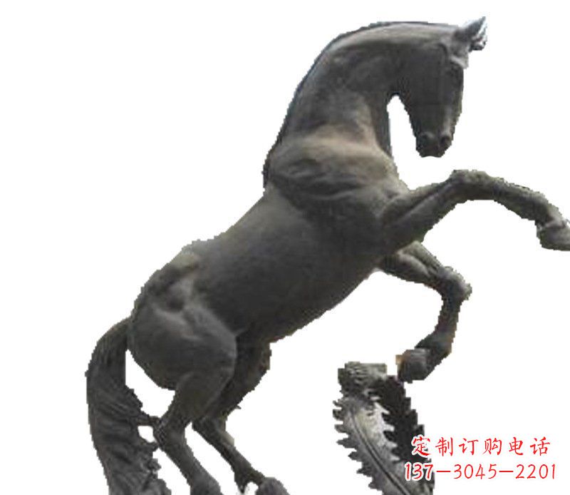 淄博铜雕广场街道景观摆件动物马雕塑