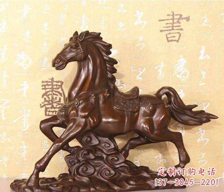 淄博铜雕户外园林动物马雕塑