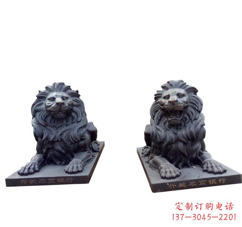 淄博铜雕汇丰狮子 (2)