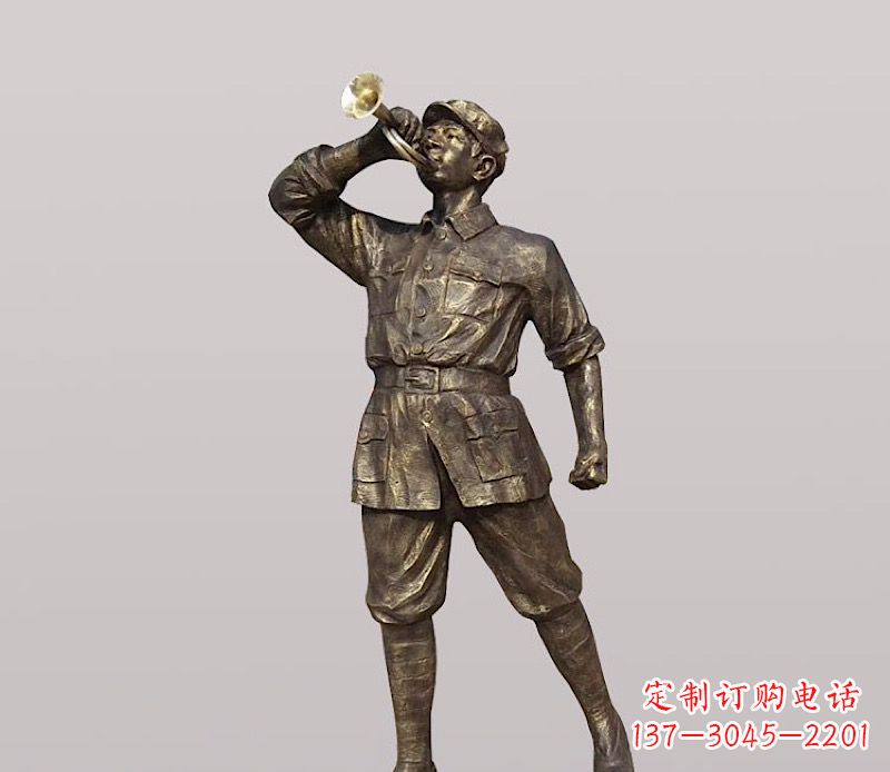 淄博铜雕解放军战士