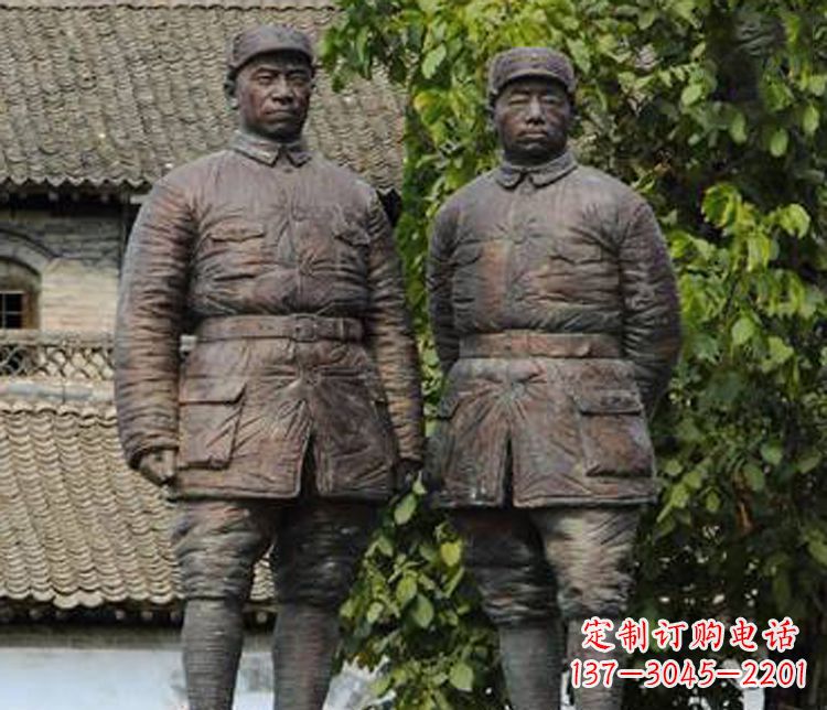 淄博铜雕解放军战士人物雕塑