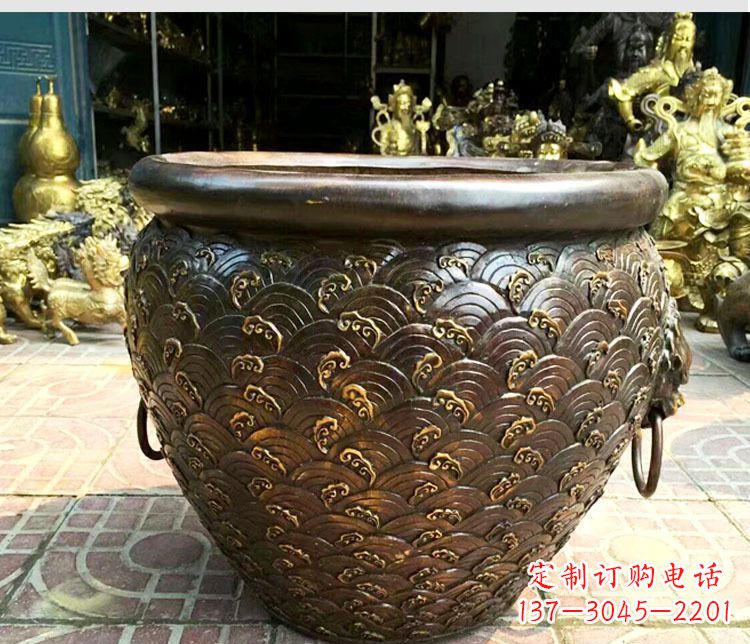 淄博铜雕景观花盆