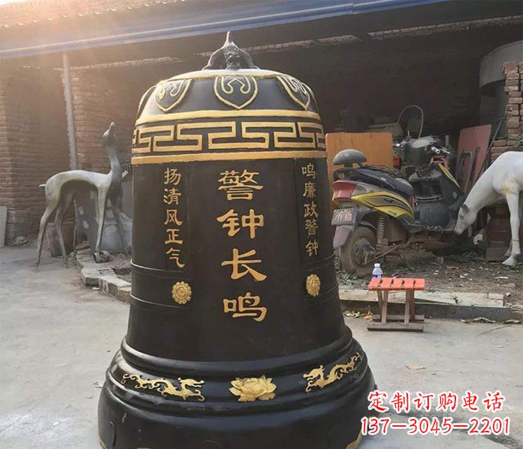 淄博铜雕警钟长鸣寺庙雕塑