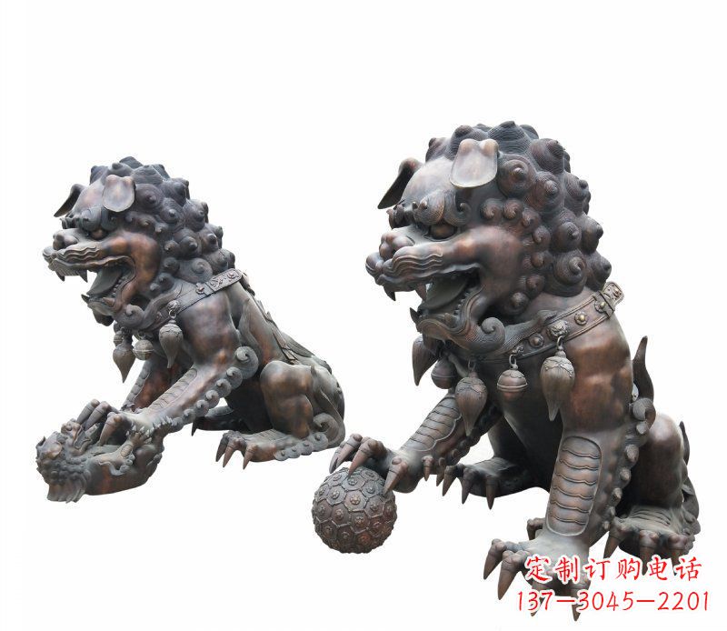 淄博铜雕酒店镇宅招财麒麟雕塑
