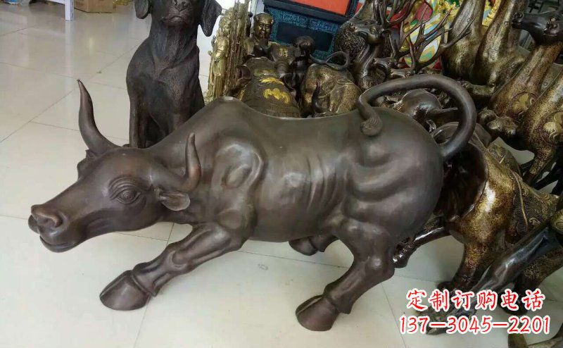 淄博铜雕牛广场动物景观摆件 (5)