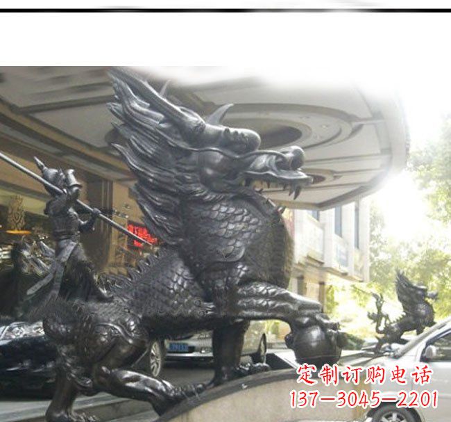 淄博铜雕麒麟公司门口神兽雕塑