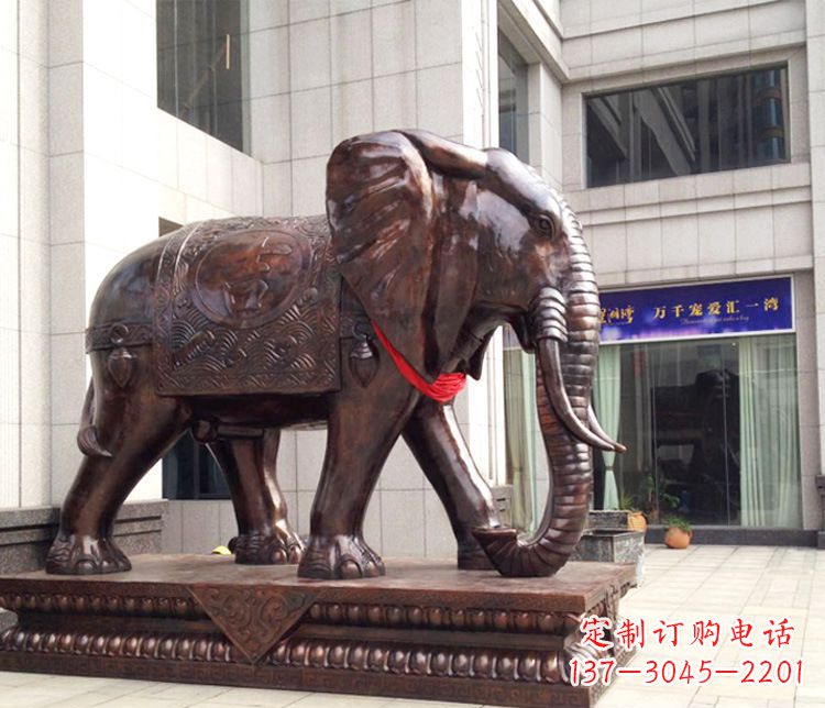 淄博铜雕企业招财大象