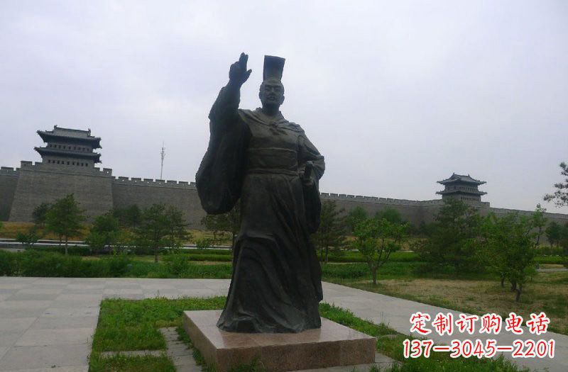 淄博铜雕秦始皇古代名人雕塑