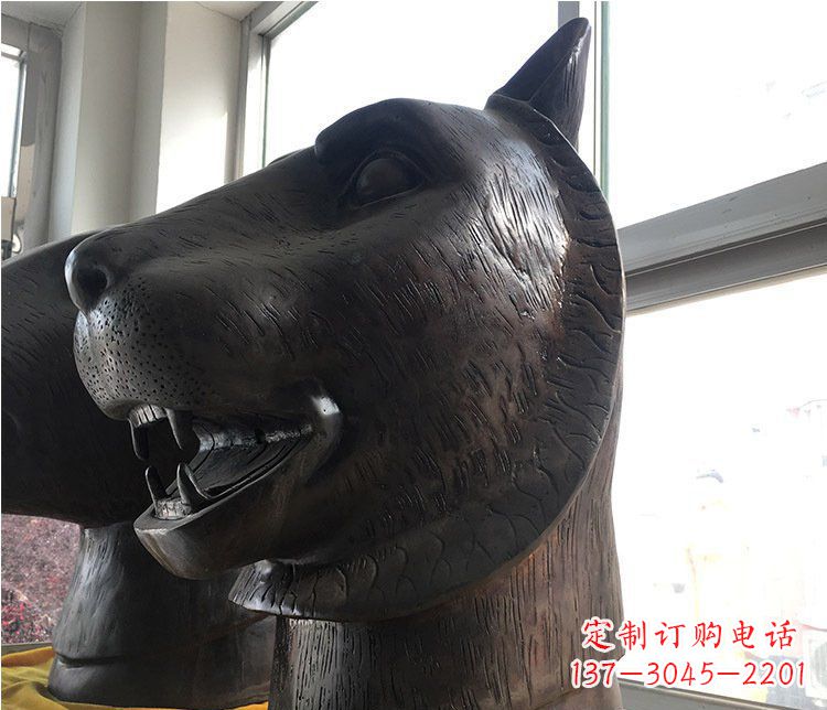 淄博铜雕生肖动物头像雕塑摆件