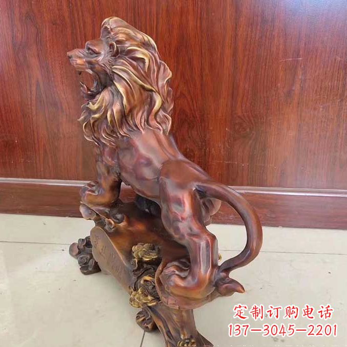 淄博铜雕狮子动物雕塑摆件
