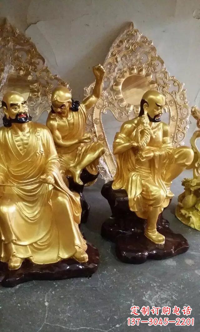 淄博铜雕十八罗汉
