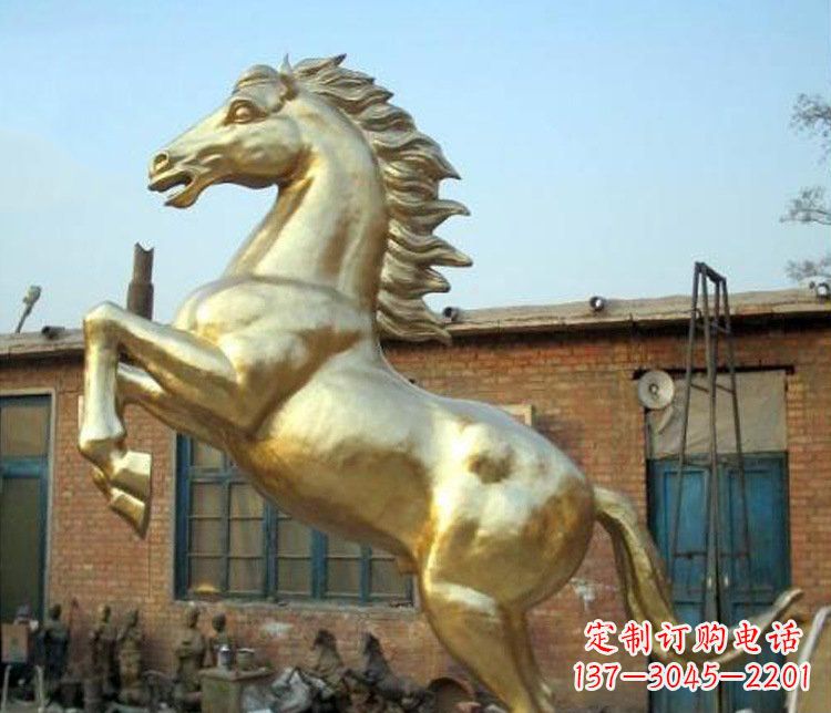 淄博铜雕室商场招财动物马雕塑