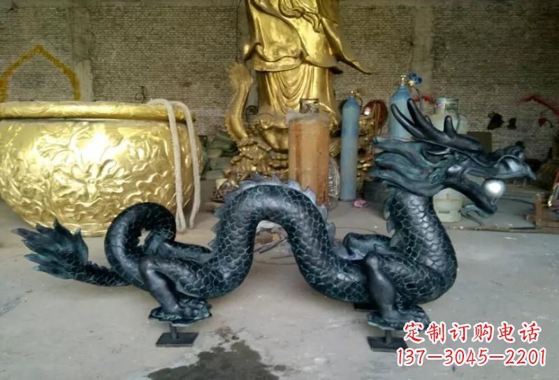 淄博铜雕双龙戏珠222