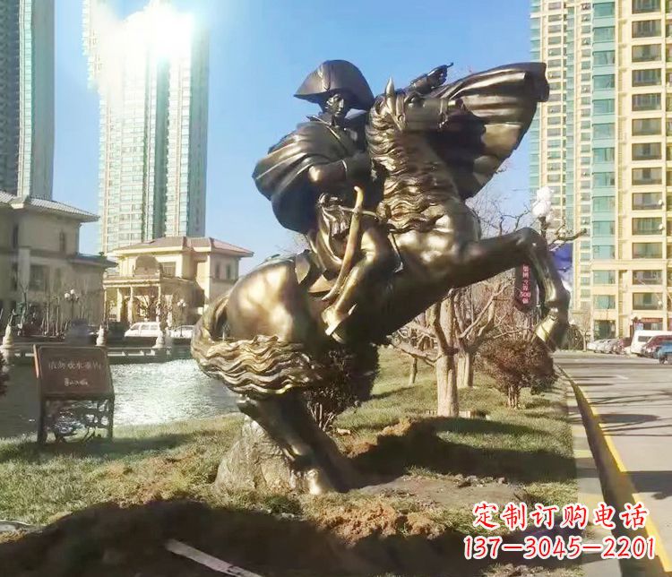 淄博铜雕西方骑马雕塑人物