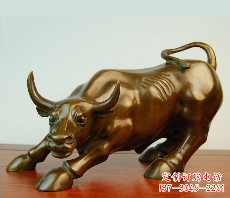 淄博铜雕小区动物牛摆件