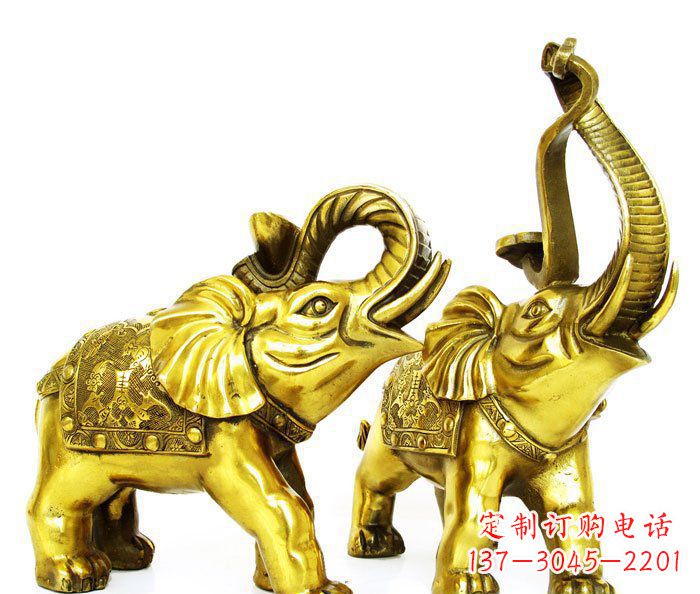 淄博铜雕小象公园动物雕塑