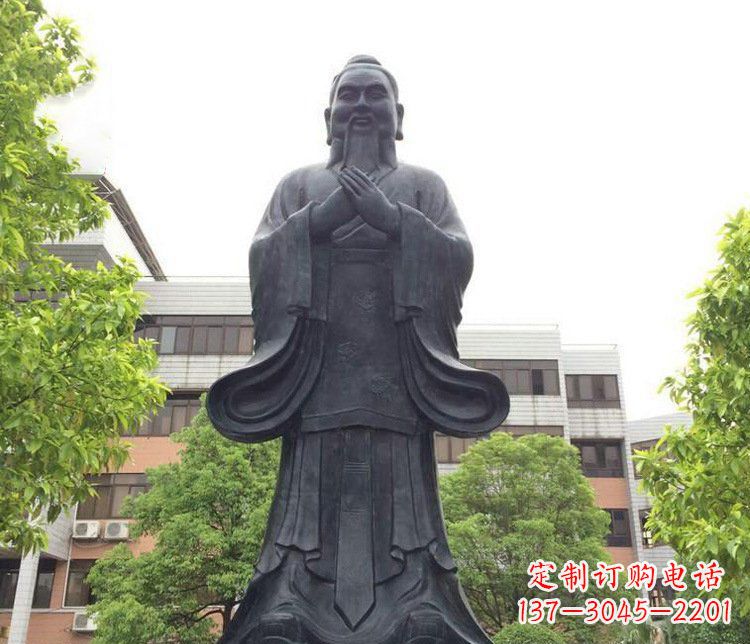 淄博铜雕学校孔子圣人雕塑摆件