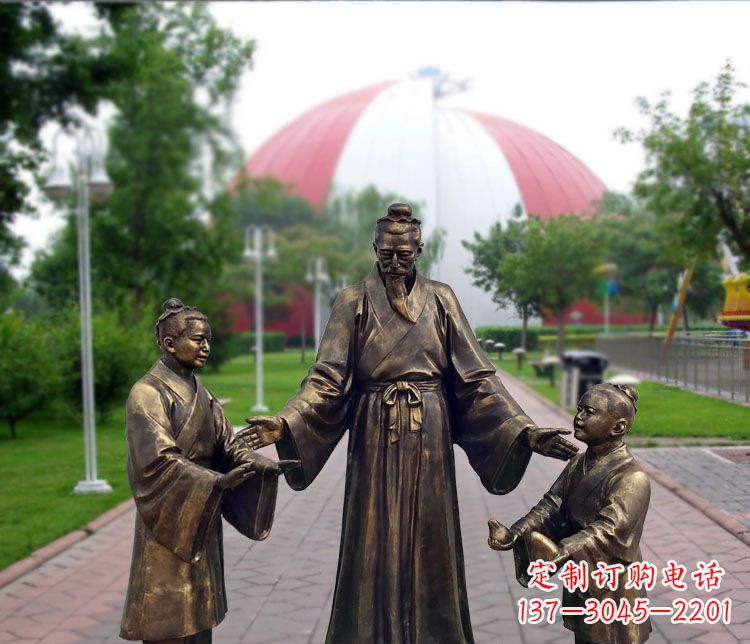 淄博铜雕园林孔融让梨