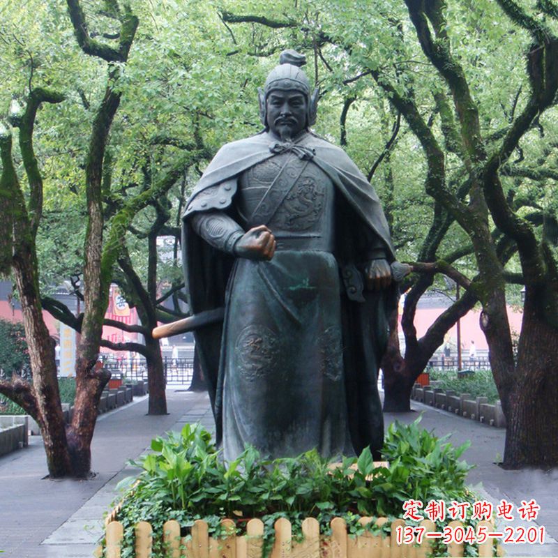 淄博铜雕岳飞雕塑-公园园林历史名人中国古代民族英雄人物雕像