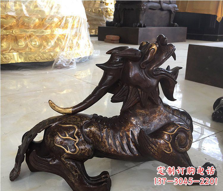 淄博铜雕招财辟邪貔貅雕塑摆件