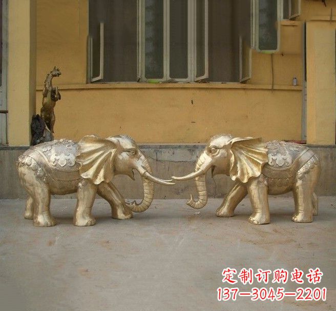 淄博铜雕招财小象
