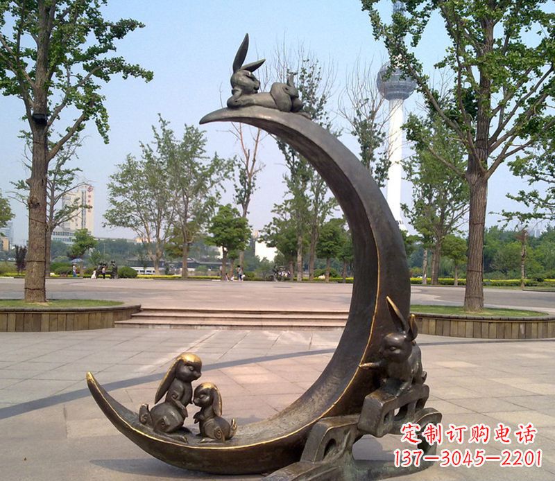 淄博兔子铜雕