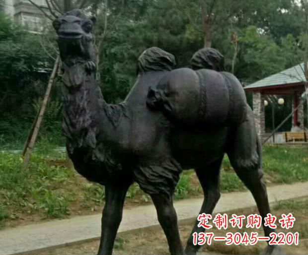 淄博驮行李的骆驼铜雕