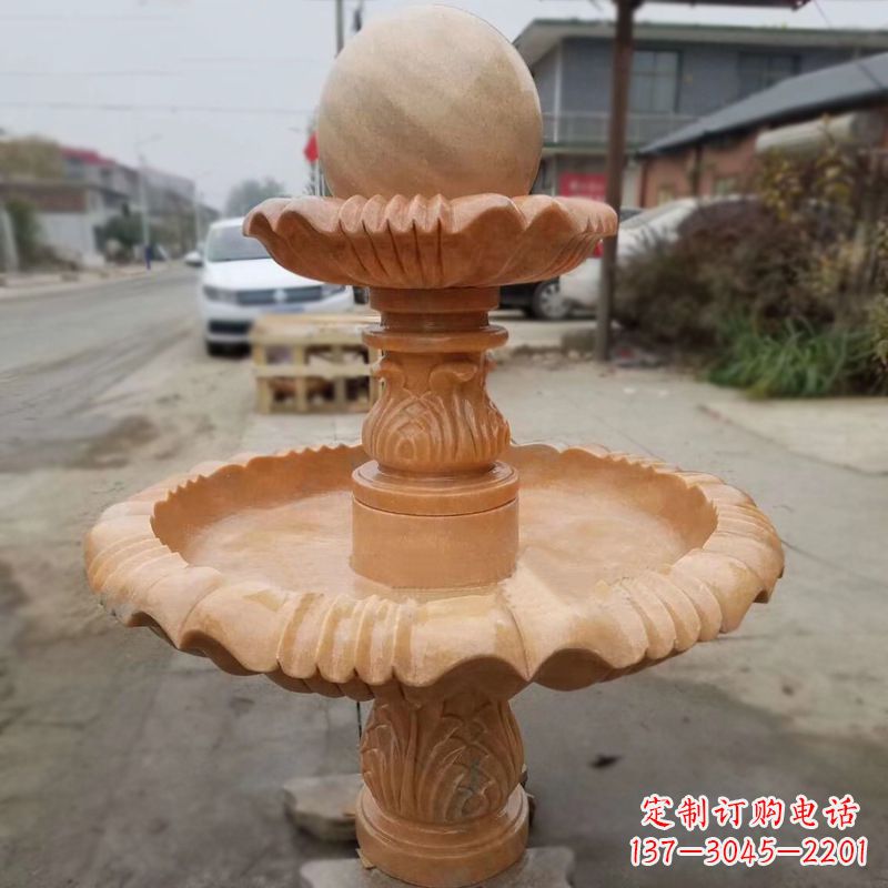 淄博晚霞红风水球