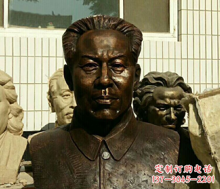 淄博伟人刘少奇胸像铜雕