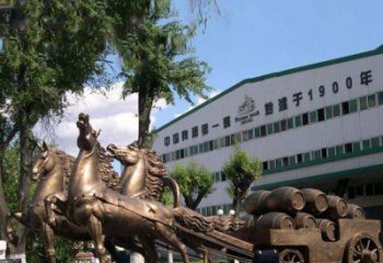 淄博追求完美，华丽马车铜雕塑
